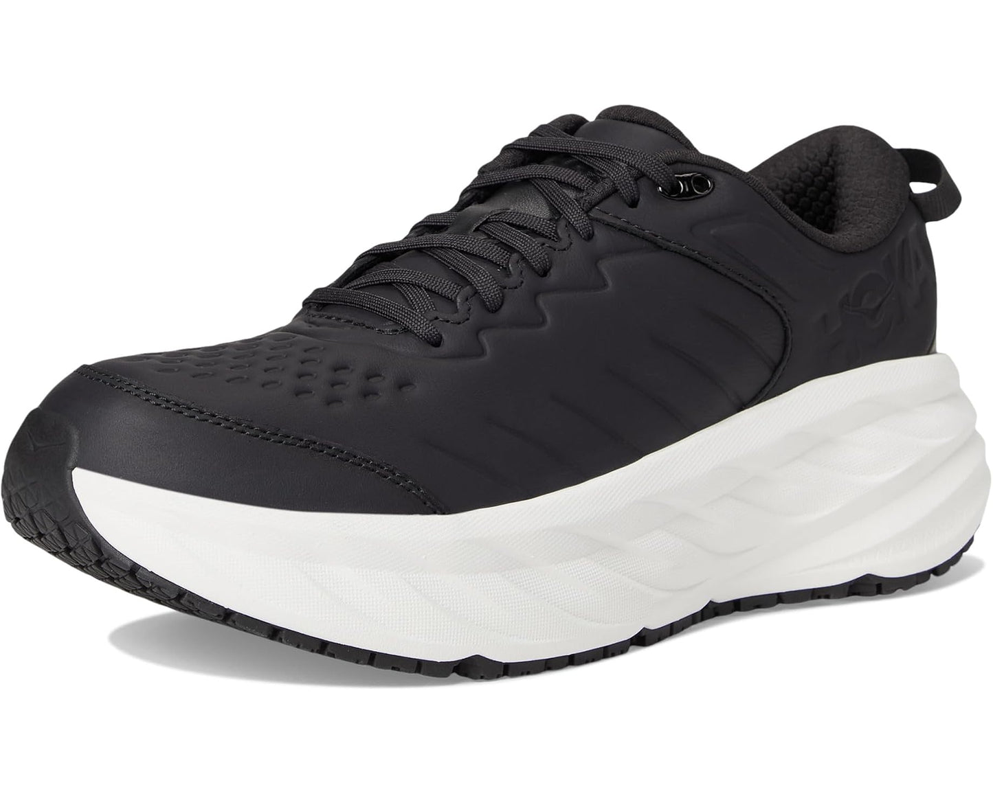Men's Hoka Bondi Slip Resistant Carbon Black/White