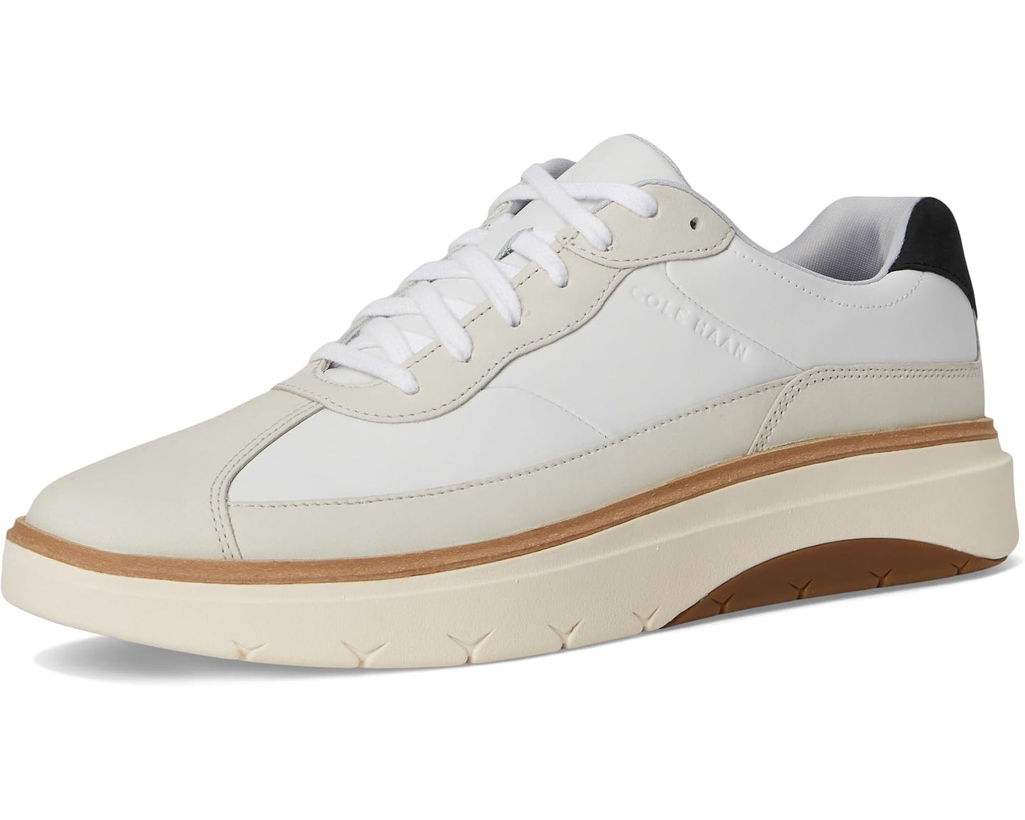 Men's Cole Haan Grandpro Featherarc Bike Toe Sneakers Optic White/Ivory/Black