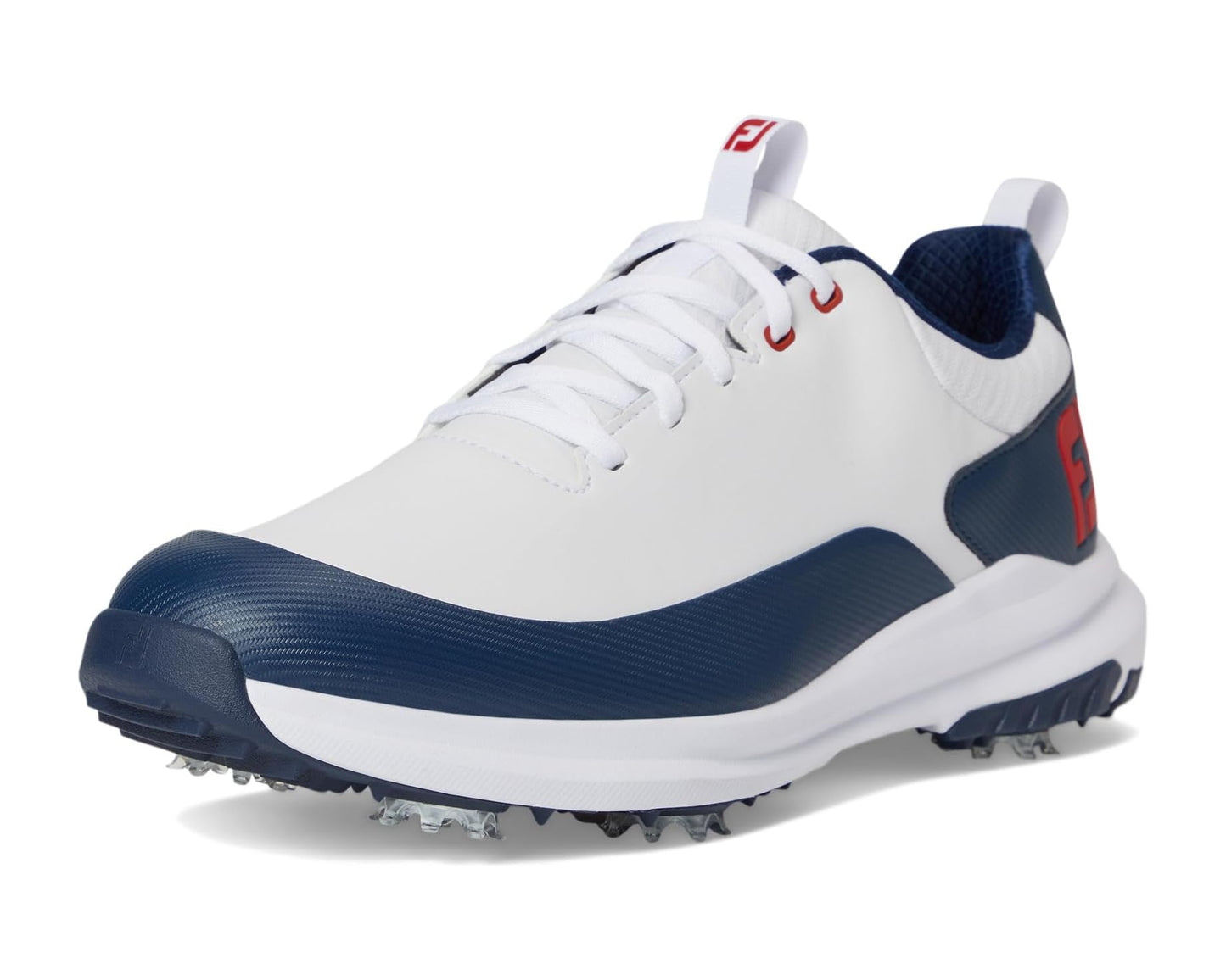 Men's FootJoy Tour Rival Golf Shoes White/Navy/Red