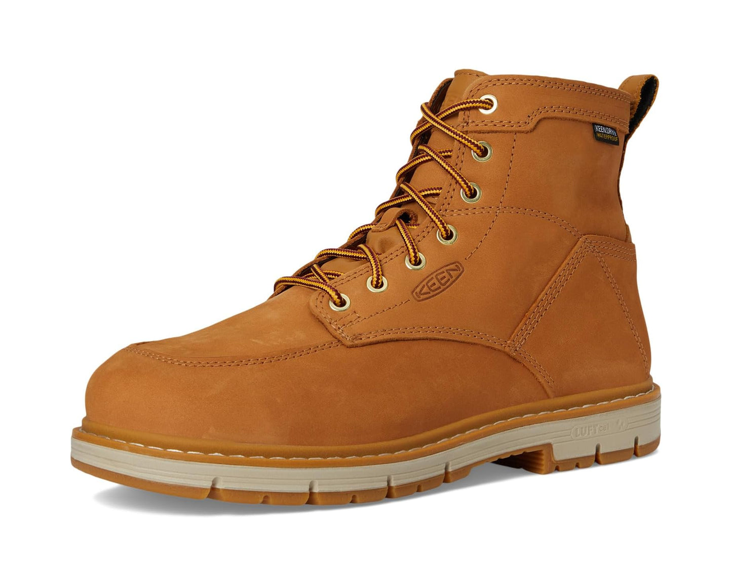 Men's KEEN Utility San Jose 6” Alloy Toe Waterproof 90 Degree Heel Bistre/Gum