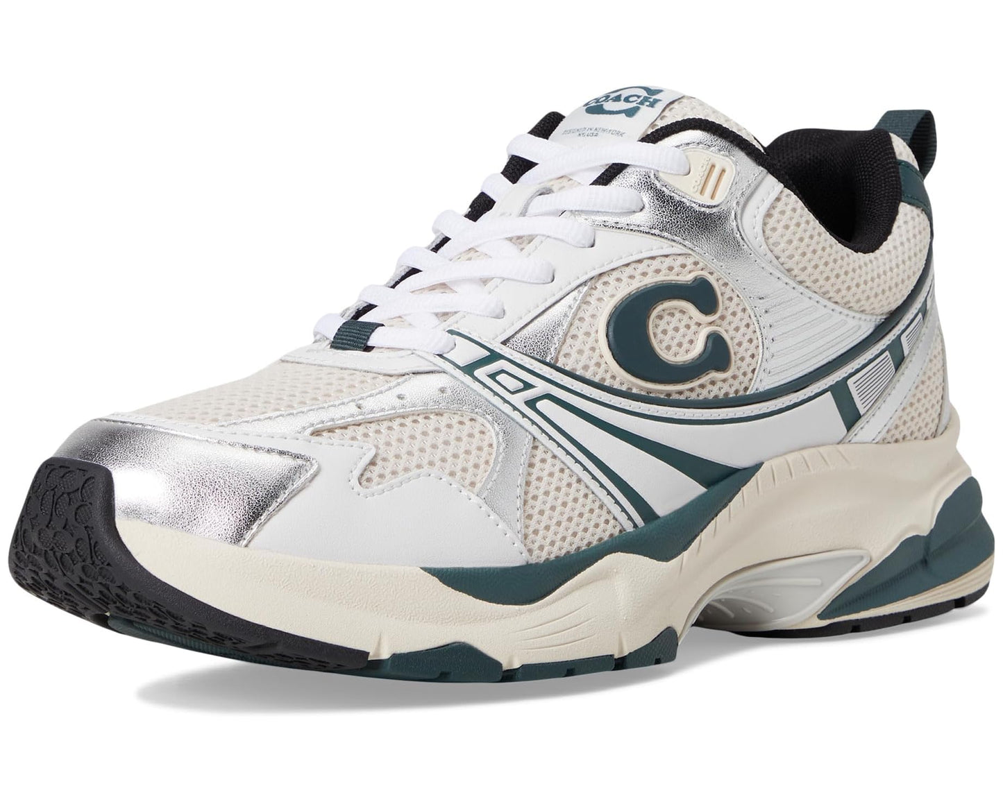 Men's COACH Mesh Sneakers Dark Teal Multi