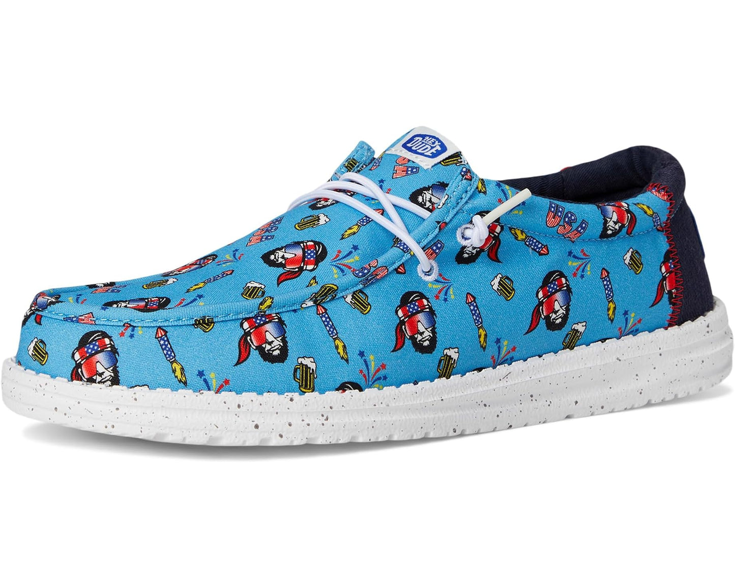 Men's Hey Dude Wally Americana Party Vista Blue/Multi