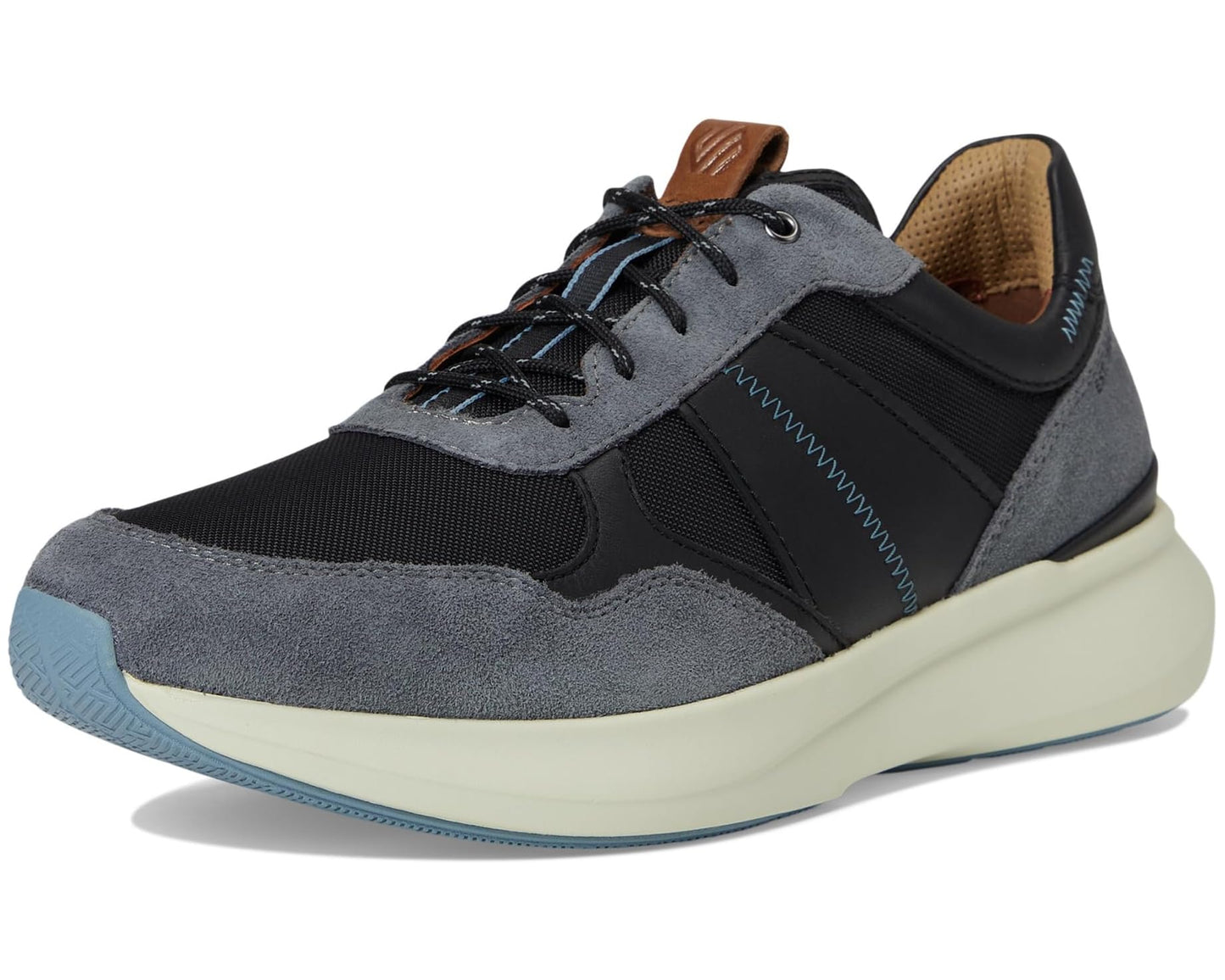 Men's Johnston & Murphy Xc Declan Jogger Gray Waterproof Suede/Black Waterproof Full Grain