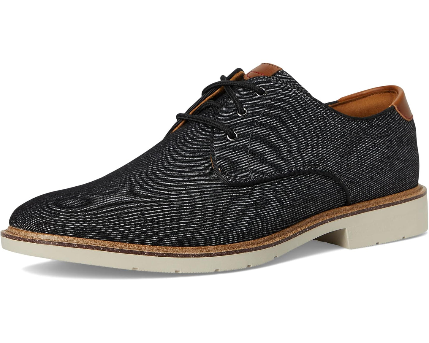Men's Florsheim Herington Canvas Plain Toe Oxford Black