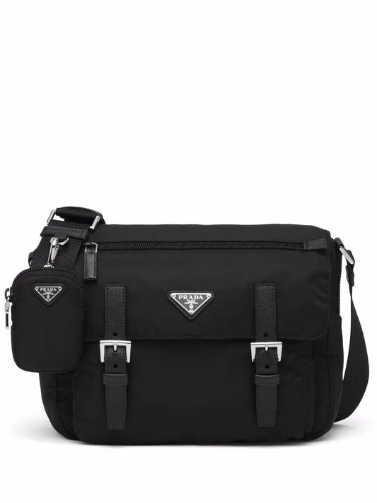 Prada Re Nylon Triangle Logo Plaque Shoulder Bag