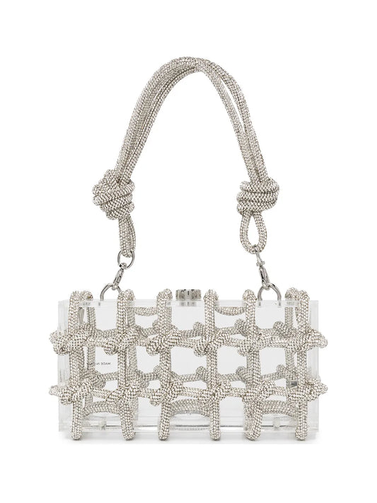 Cult Gaia Bess Crystal Embellished Shoulder Bag
