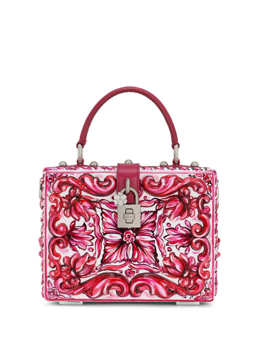Dolce Gabbana Dolce Box Majolica Print Shoulder Bag