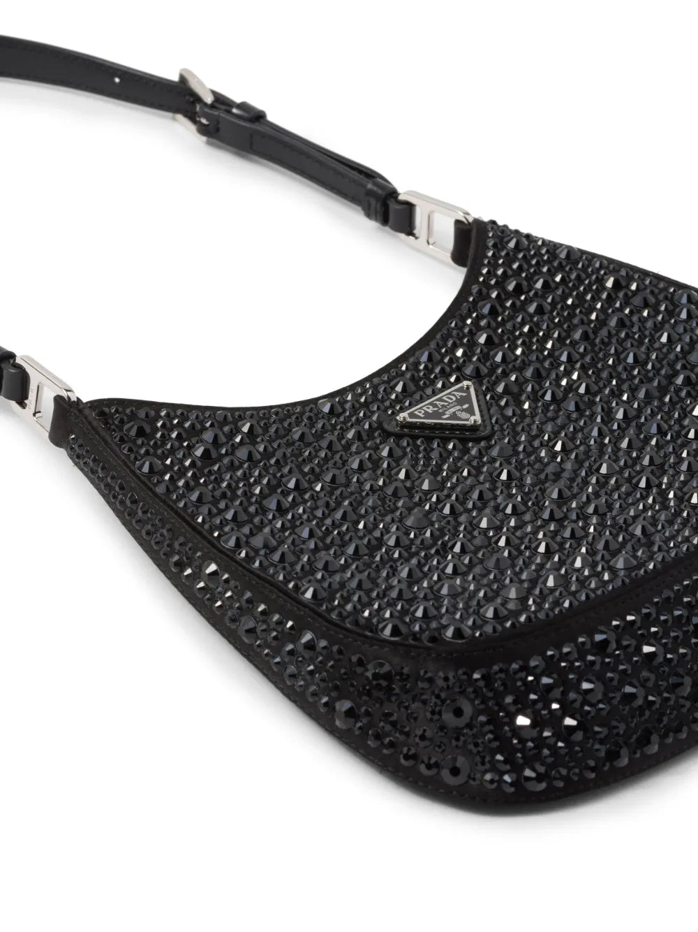 Prada Cleo Crystal Embellished Shoulder Bag
