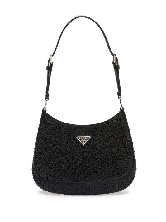 Prada Cleo Crystal Embellished Shoulder Bag