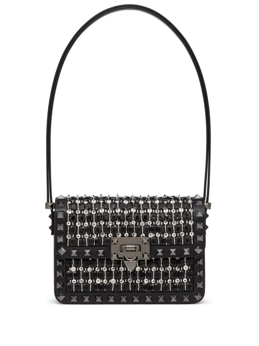 Valentino Garavani Small Rockstud23 Embroidered Shoulder Bag