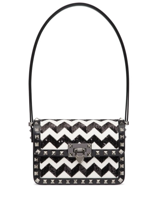 Valentino Garavani Small Rockstud23 Embroidered Shoulder Bag