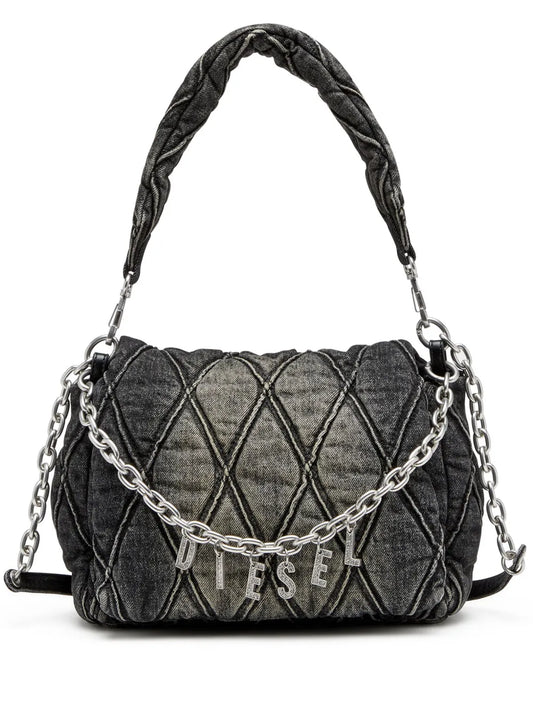 Diesel Charm D L Denim Shoulder Bag