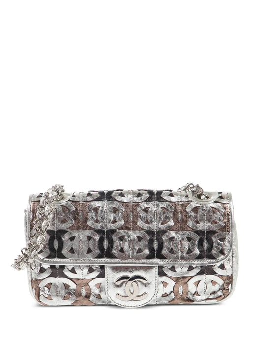 Chanel Pre Owned Classic Flap Metallic Shoulder Bag