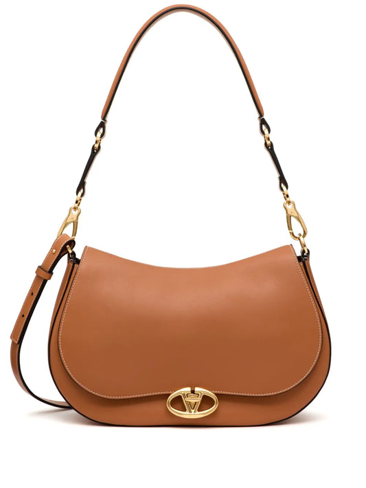 Valentino Garavani Medium Ohval Leather Shoulder Bag