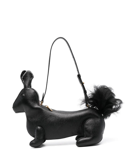Thom Browne Squirrel Motif Leather Shoulder Bag