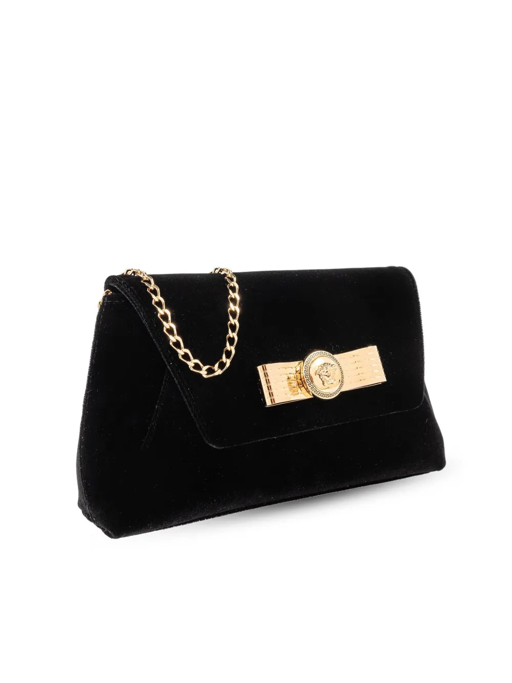 Versace Medusa Head Velvet Shoulder Bag