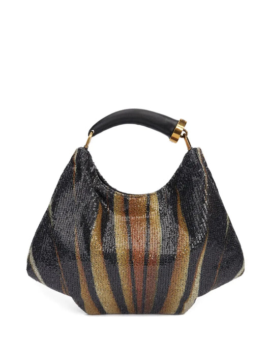 Roberto Cavalli Sequin Embellished Shoulder Bag