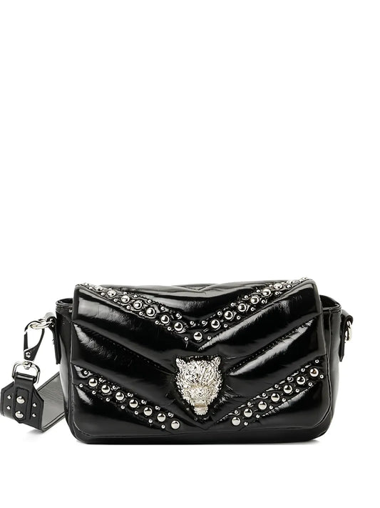 Plein Sport Small Cady Quilted Flap Shoulder Bag