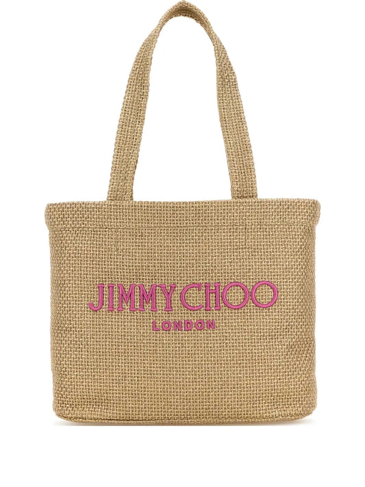 Jimmy Choo Logo Embroidered Shoulder Bag