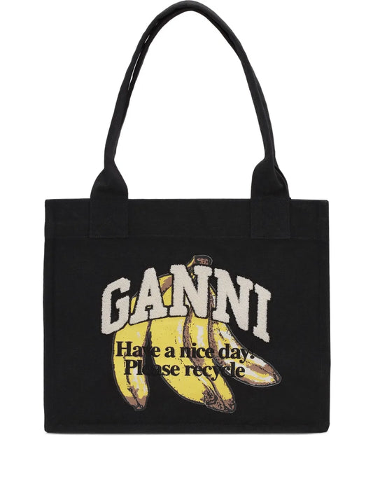Ganni Cotton Shoulder Bag