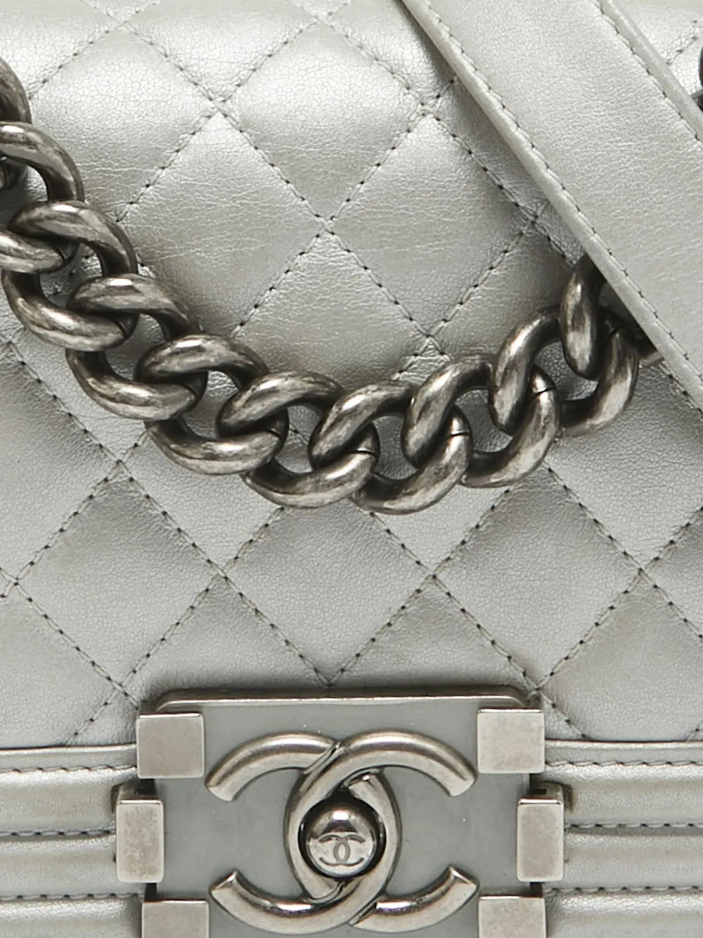 Chanel Pre Owned 2024 Mini Boy Chanel Quilted Leather Shoulder Bag