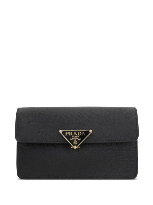 Prada Saffiano Leather Triangle Logo Mini Bag