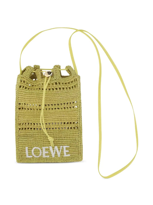 Loewe Raffia Drawstring Shoulder Bag