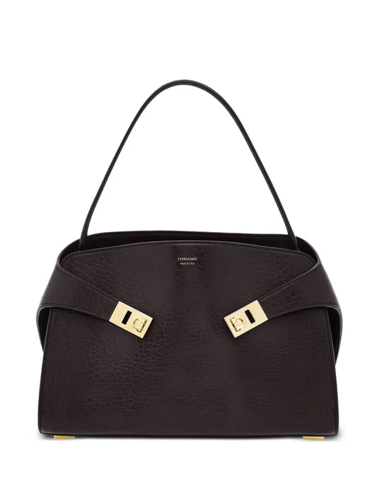 Ferragamo Medium Hug Gancini Buckles Shoulder Bag