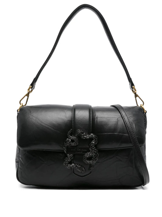 Just Cavalli Snake Buckle Shoulder Bag