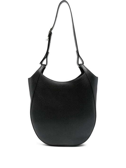 Longchamp Curved Leather Shoulder Bag
