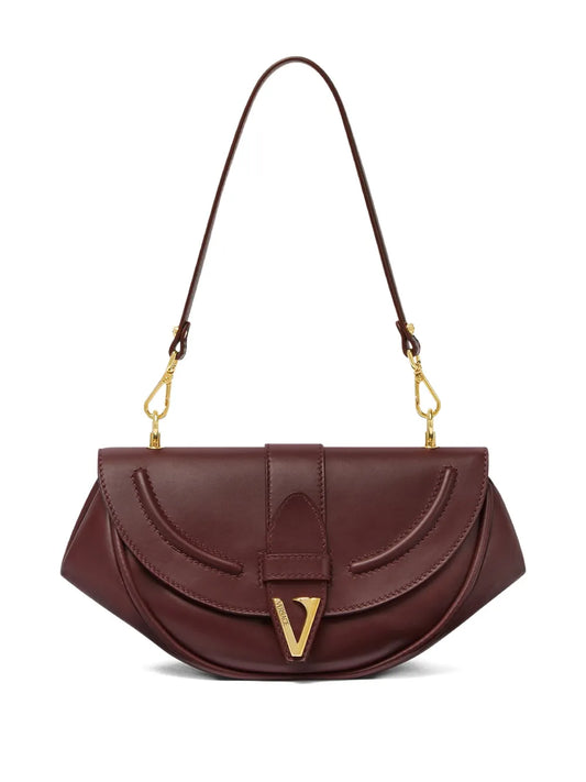 Versace Medium Virtus Leather Shoulder Bag
