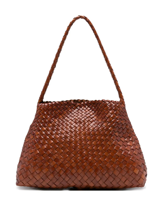 Dragon Diffusion Woven Leather Shoulder Bag