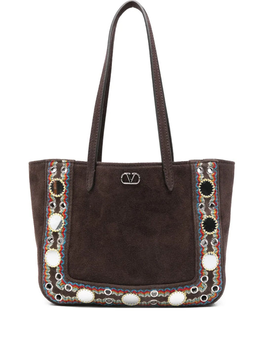 Valentino Garavani Nellcote Suede Shoulder Bag
