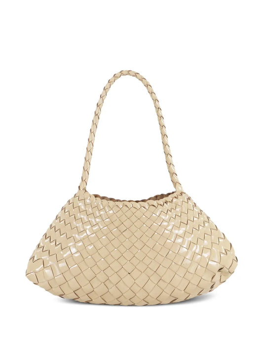 Dragon Diffusion Woven Leather Shoulder Bag