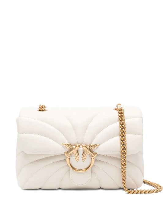 Pinko Quilted Bird Embellished Shoulder Bag