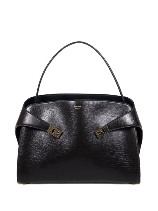 Ferragamo Buckled Leather Shoulder Bag