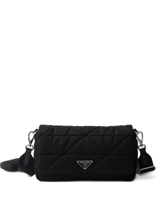 Prada Stitching Padded Shoulder Bag