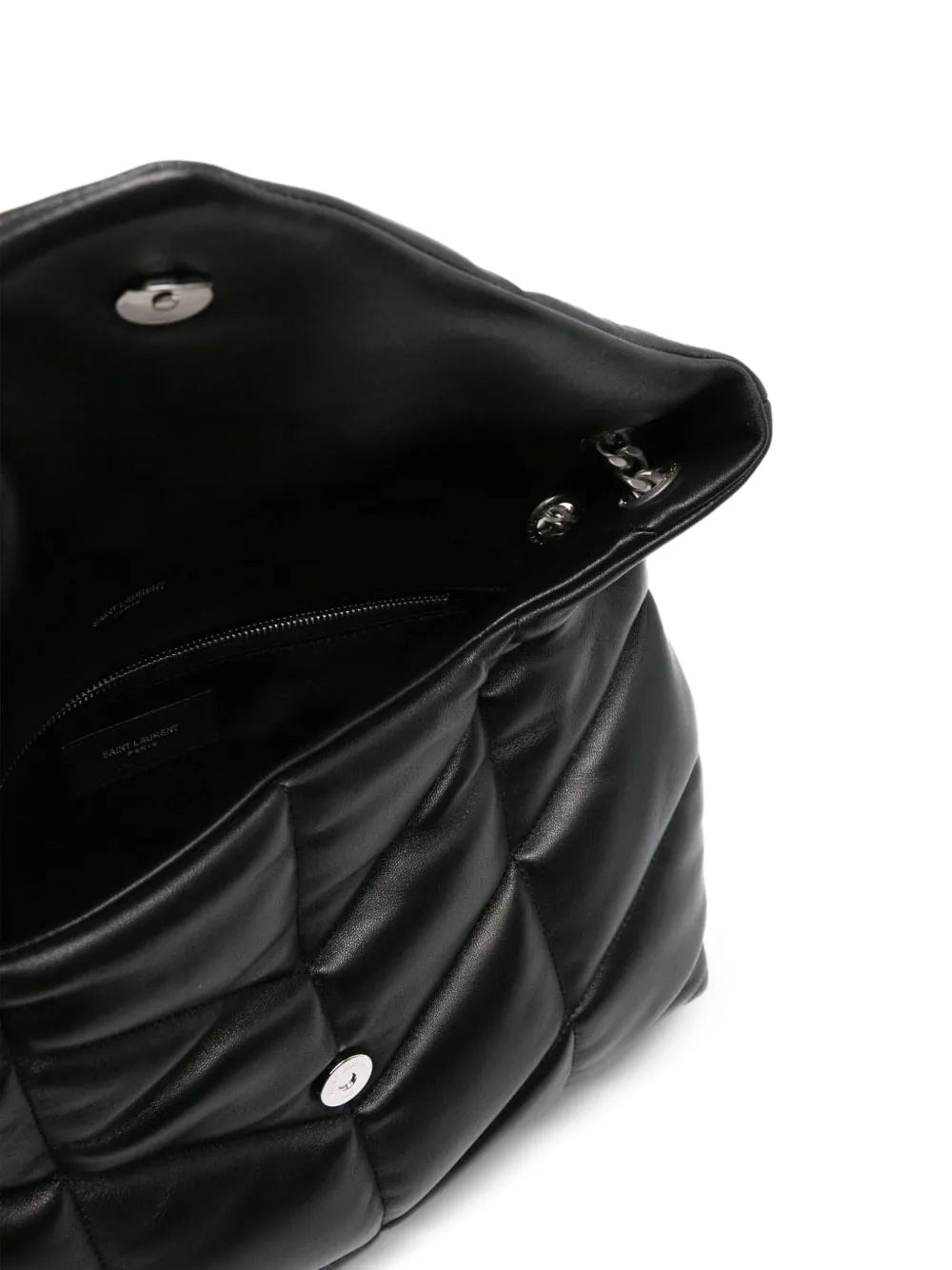 Saint Laurent Medium Loulou Puffer Chevron Logo Shoulder Bag