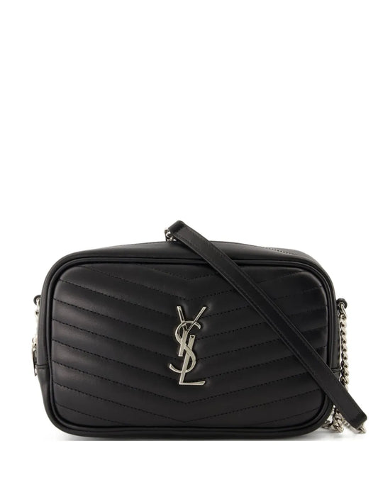 Saint Laurent Mini Lou Chevron Logo Shoulder Bag