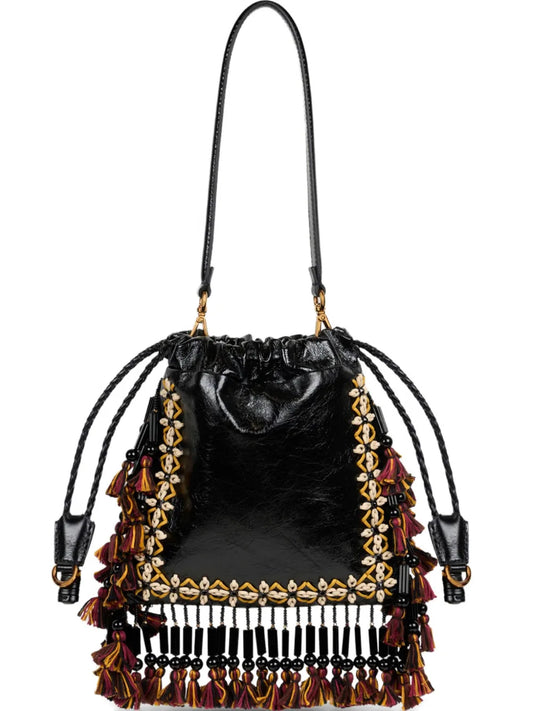 Etro Kalispera Fringing Leather Small Shoulder Bag