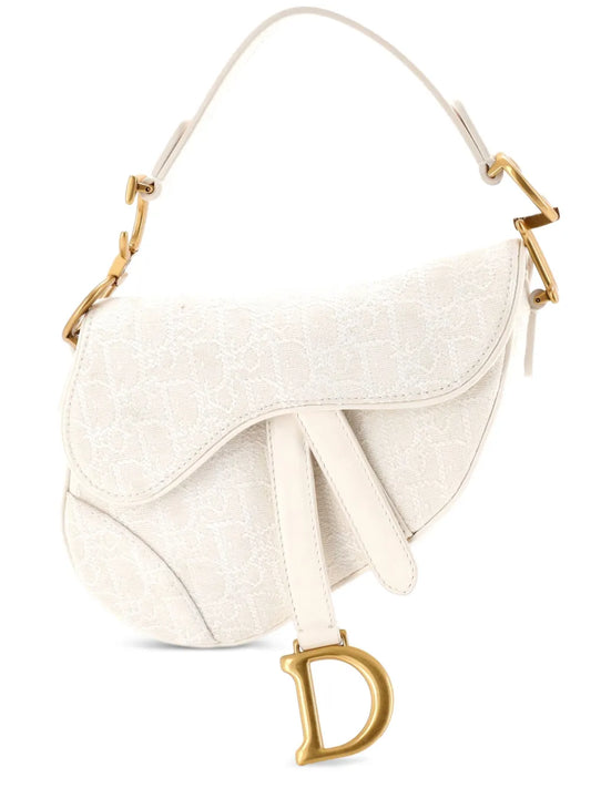 Christian Dior Pre Owned Saddle Handbag Oblique Canvas Mini Shoulder Bag