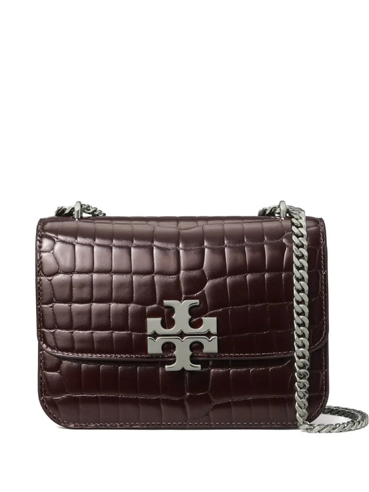 Tory Burch Small Eleanor Croc Embossed Shoulder Bag