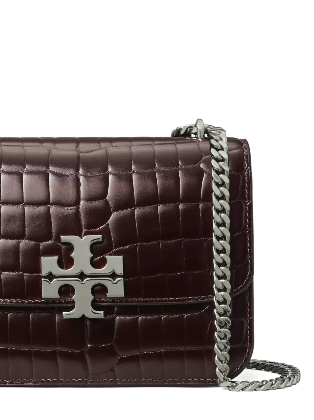 Tory Burch Small Eleanor Croc Embossed Shoulder Bag