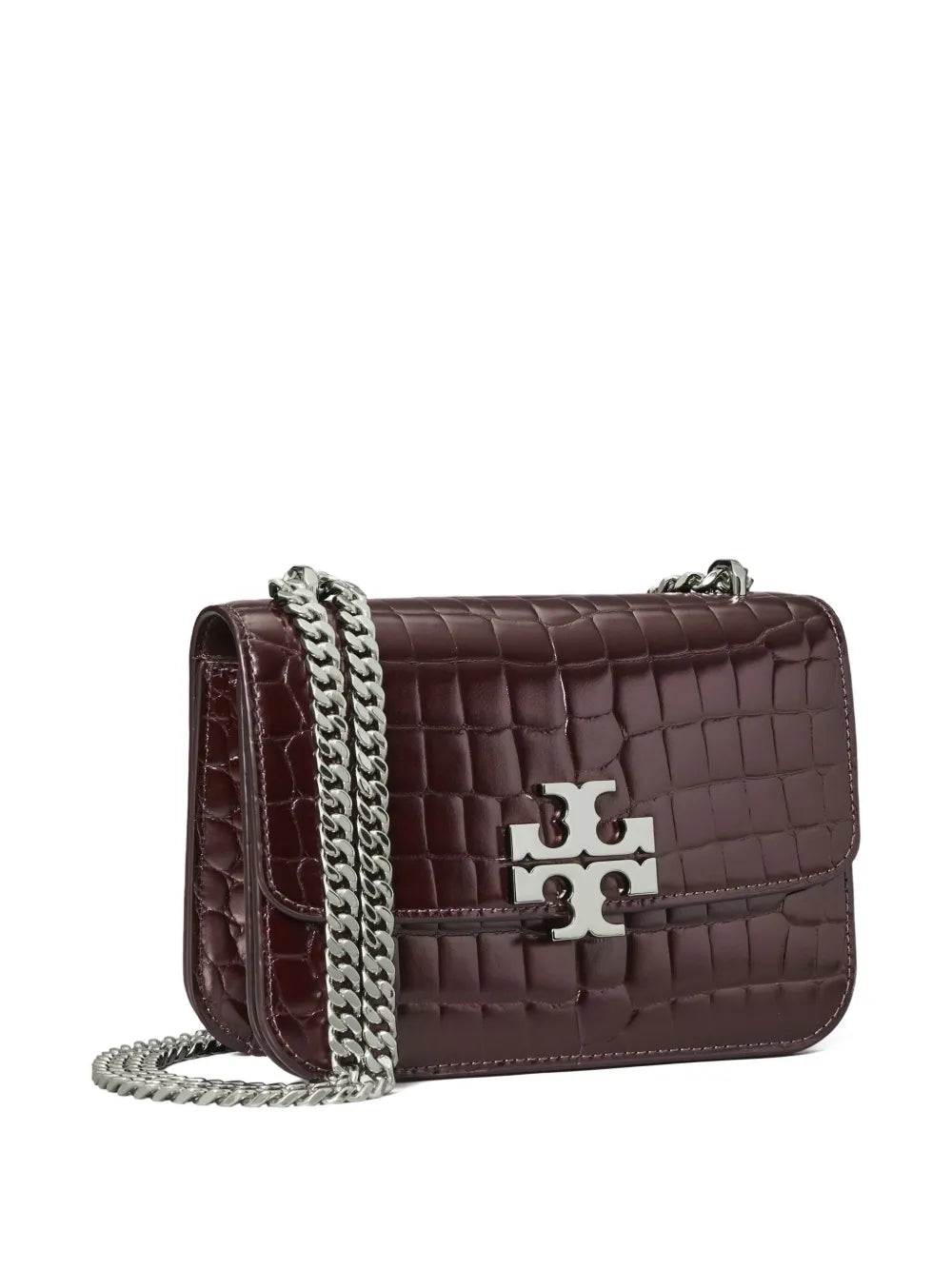 Tory Burch Small Eleanor Croc Embossed Shoulder Bag