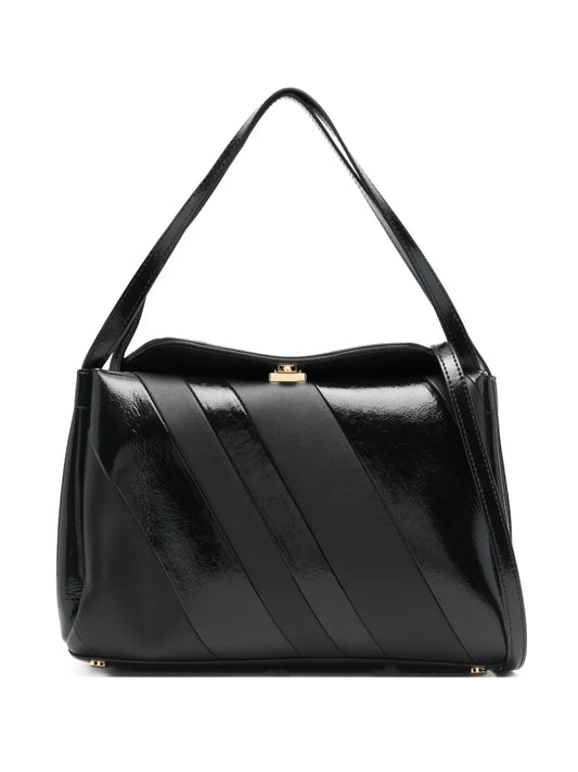 Themoire Eudora Diagonal Stripe Shoulder Bag