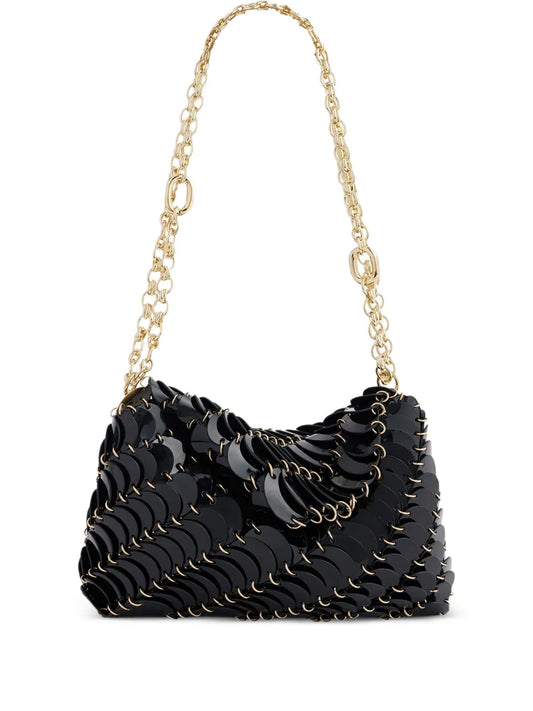 Rabanne Patent Paco Leather Shoulder Bag