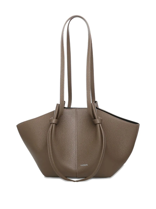 Yuzefi Large Mochi Pebble Grain Knot Leather Shoulder Bag