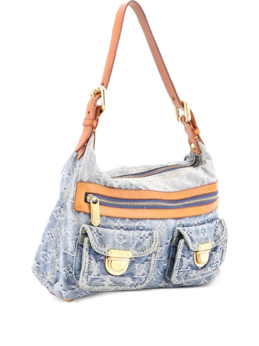 Louis Vuitton Pre Owned Baggy Handbag Denim Pm Hobo Bag