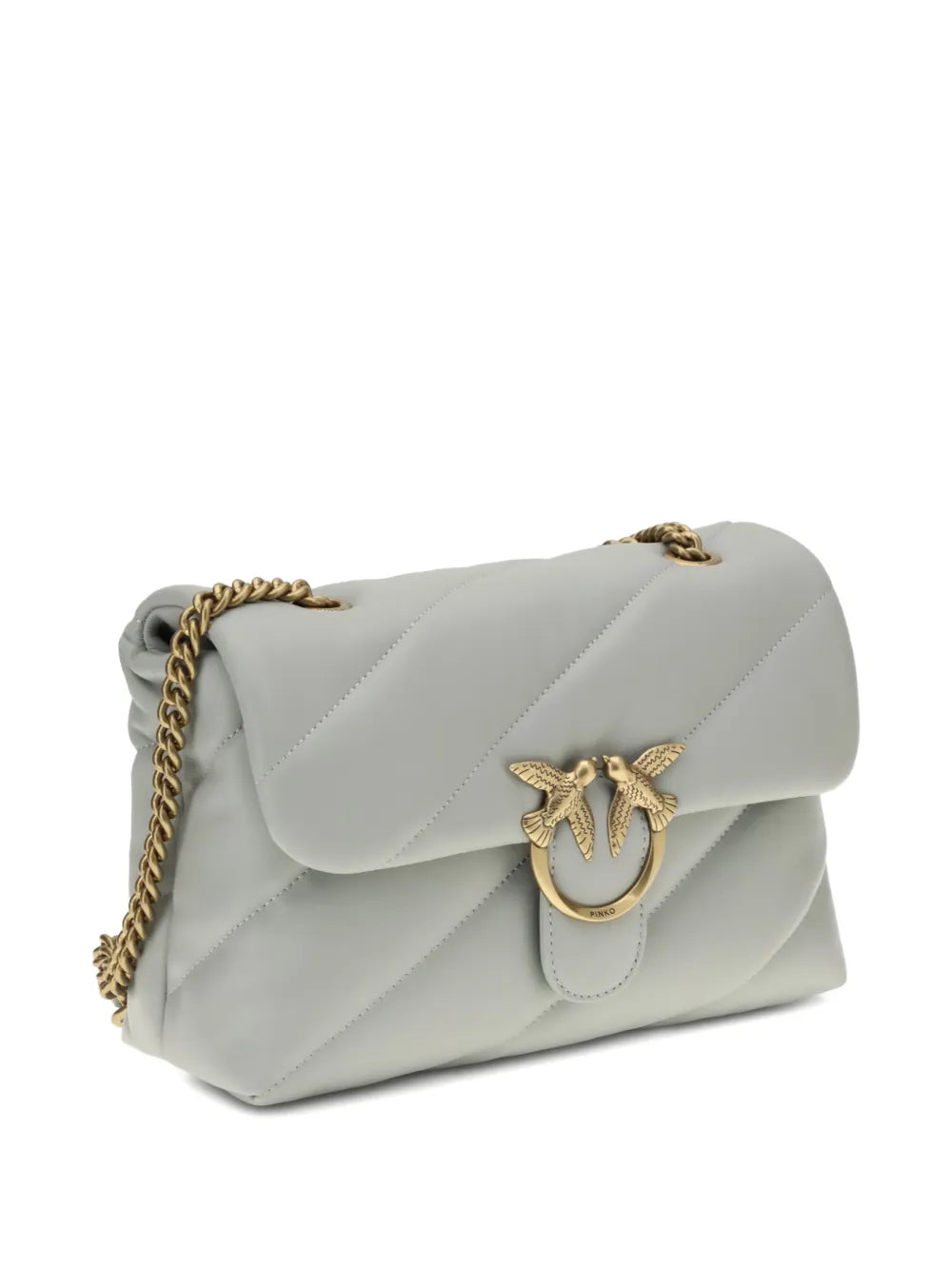 Pinko Love Quilted Bird Hardware Shoulder Bag