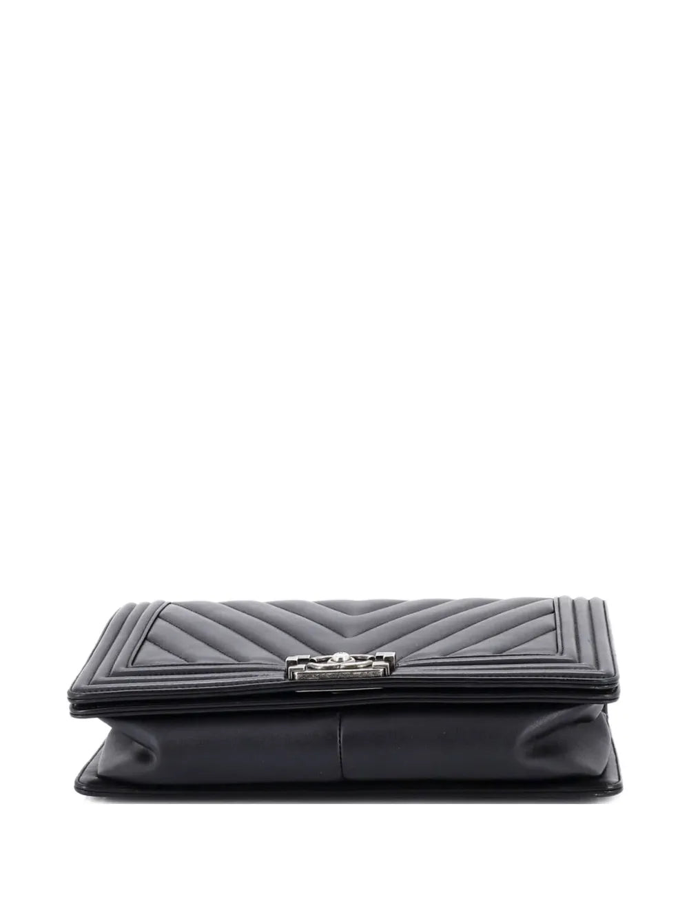 Chanel Pre Owned Boy Flap Bag Chevron Calfskin New Medium Shoulder Bag